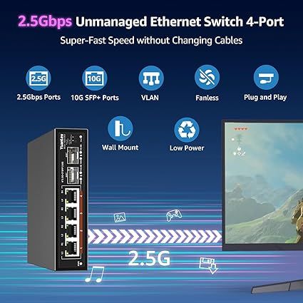 Yuanley YS25-0402 6-портовий Ethernet-комутатор 100/1000/2500M для настільних ПК | Зображення 1