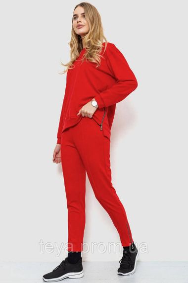 Спортивный костюм женский, цвет красный, размер XL-XXL FA_008487 | Зображення 2
