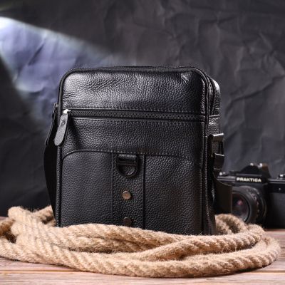 Сумка Vintage Чоловіча з натуральної шкіри Чорна (21291) | Зображення 2