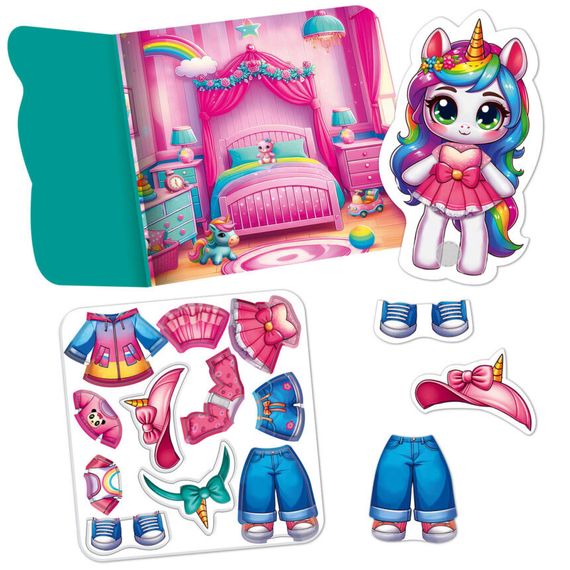 Гра розвиваюча з липучками "Єдиноріжка" VT1320-01, 11 елементів одягу | Зображення 2