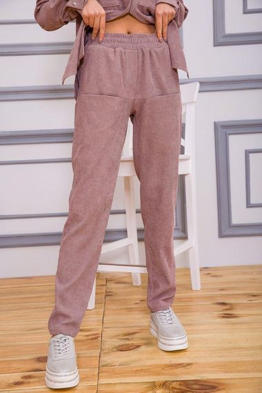 Женские вельветовые штаны цвета мокко 102R270