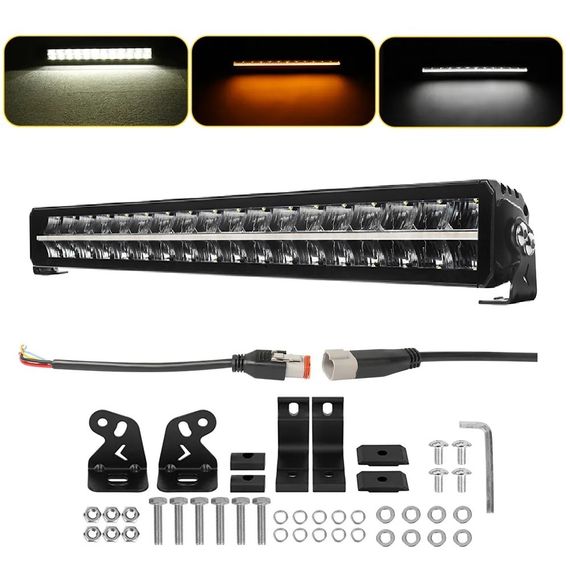 Світлодіодна балка (люстра) StarLight SL-3332 дальнє світло WHITE + DRL 140W 15000Lm 12/24V (82см) | Зображення 4