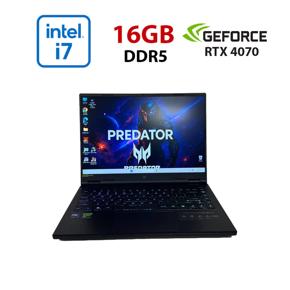 Игровой ноутбук Acer Predator Helios Neo 14 PHN14-51 / 14" (2560x1600) IPS / Intel Core Ultra 7 155H (16 (22) ядер по 1.4 - 4.8 GHz) / 16 GB DDR5 / 1000 GB SSD NVMe / nVidia GeForce RTX 4070, 8 GB GDDR6, 128-bit / WebCam б/у