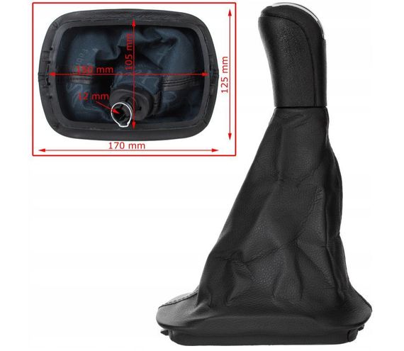 Ручка КПП переключения передач + чехол с рамкой Skoda Fabia I 99-08 шкода фабиа 1 5 ст | Зображення 1