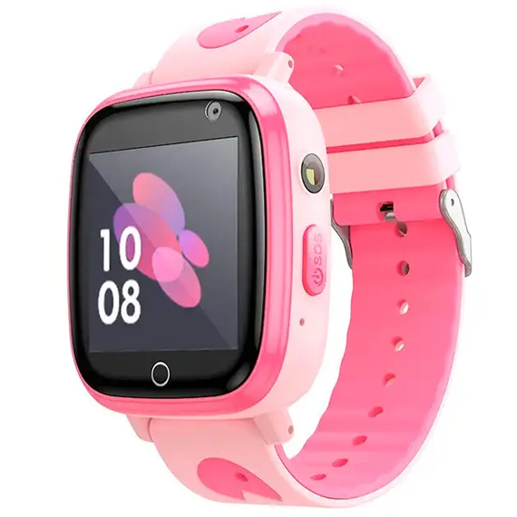 Дитячий смарт-годинник Hoco Y100 з камерою, GPS і дзвінками (рожевий, IPX6, Nano-SIM, 2G)