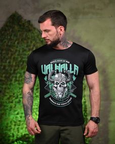 Тактична потоотводна футболка Valhalla black ПП7703