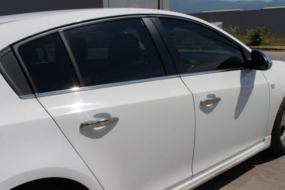 Молдинги стекол (нерж) HB, Carmos - Турецька сталь для Chevrolet Cruze 2009-2015 рр