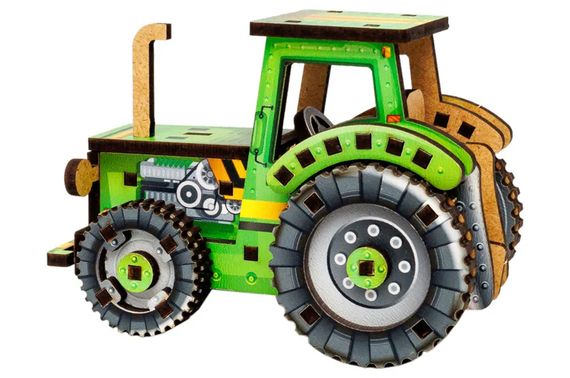 Конструктор дерев'яний Puz-00960 "Turbo Tractor" в кульку PuzzleOK | Зображення 3
