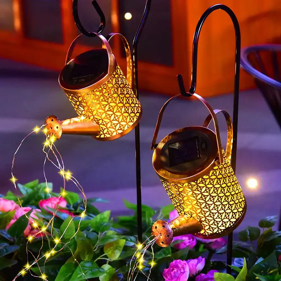 Садовый светильник на солнечной батарее "Лейка" 80см, Fairy lamp / Декоративный LED фонарь для сада | Зображення 2