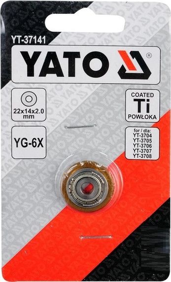Ролик відрізний ріжучий плиткоріза YT-3704-08 22х14х2мм YATO YT-37141 | Зображення 2
