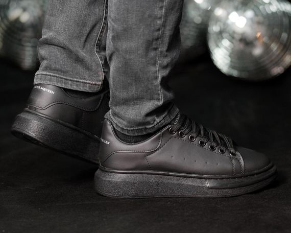 Кросівки Alexander McQueen Full Black / Маквіни чорні з чорною підошвою