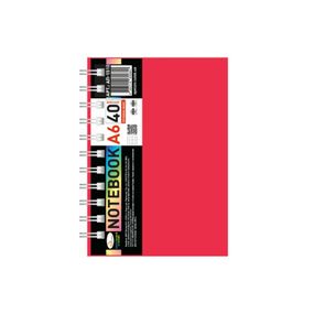 Блокнот А6 АП-1510(Red) 40 аркушів, пружина бокова