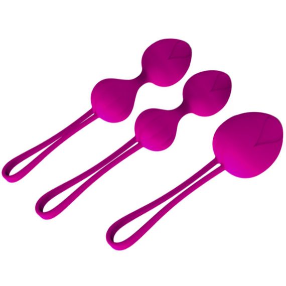 Набір вагінальних кульок Trio малиновий Sex Aura