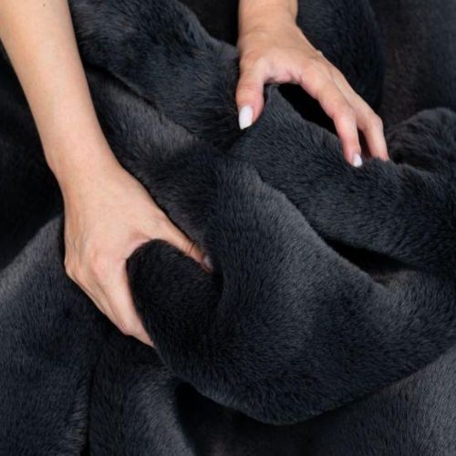 Килимок для підлоги з еко-хутра ТМ Dariana Elegant 60*120 см темно-сірий | Зображення 3