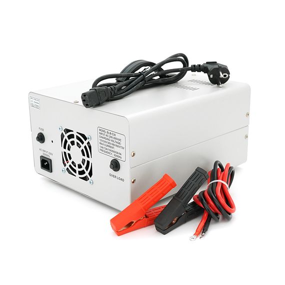 Зарядний пристрій для акумуляторів QCL-B30, AGM/LiFePO4, output:12-72V, 5А-40А, крокодили, 290x247x157mm | Зображення 3