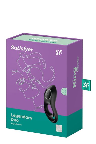 Двойное эрекционное кольцо Satisfyer Legendary Duo черный sexstyle | Зображення 1