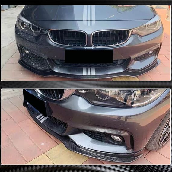 Накладка на передній бампер Lip V1 (для M-Sport, Карбон) для BMW 4 серія F-32 2012-2020 рр | Зображення 2
