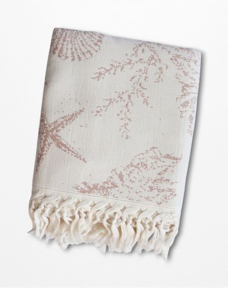 Рушник пляжний пештемаль Pupilla 90 х 170 см, Maldiv Pudra