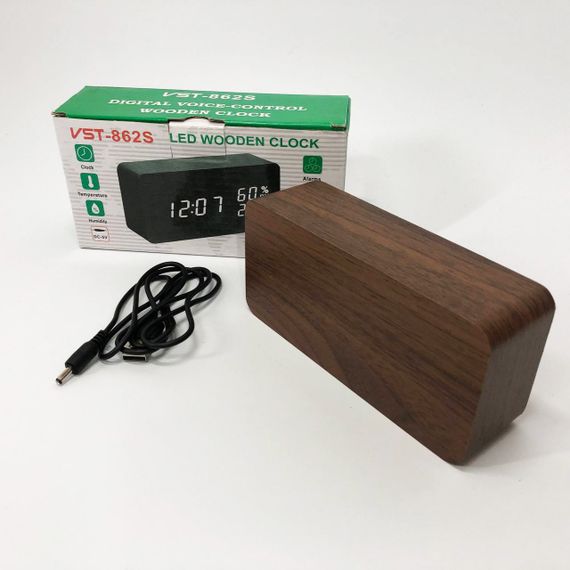 Часы со светящимся табло VST-862S-4, Современные часы с LED подсветкой Настольные LED AL-33 | Зображення 7