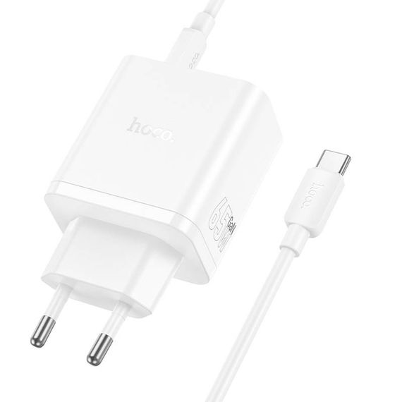 МЗП Hoco N51 Scenery PD65W (1USB-A/2C) + кабель Type-C to Type-C White | Зображення 1