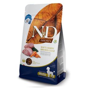 Сухий корм з ягням для собак малих порід з коричневою шерстю Farmina N&D Brown Adult Mini, 2 кг