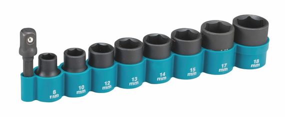 Набор головок ударных 3/8" с адаптером 1/4" Makita B-54651
