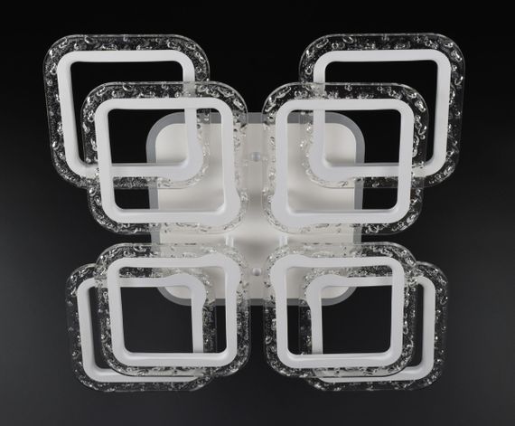 Люстра світлодіодна стельова LED світильник для квартири на стелю лед з пультом 26547 Білий 11х46х46 см.