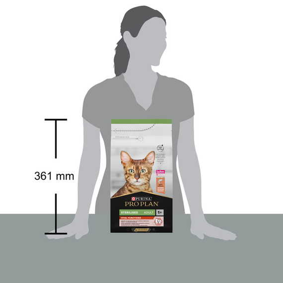 Сухий корм Purina PRO PLAN Sterilised Adult 1+ Vital Functions для дорослих стерилізованих котів, лосось 1.5кг | Зображення 3