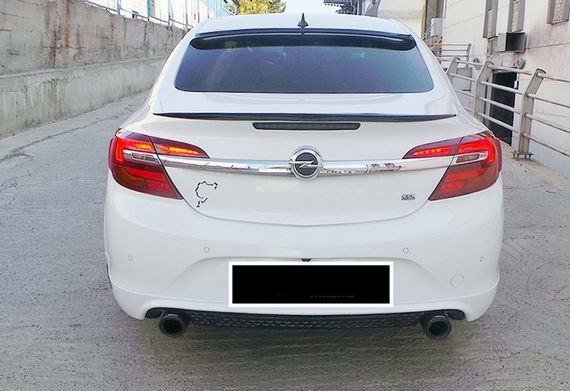 Задній дифузор DPT (SD, 2013-2017, чорний глянець) для Opel Insignia рр | Зображення 1