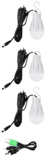 Ручной аккумуляторный светодиодный фонарь с солнечной батареей функцией PowerBank и 3 лампочками OK-718S-B | Зображення 3