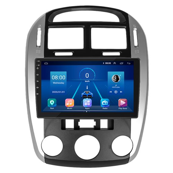 Штатна магнітола Lesko для Kia Cerato I Рестайлинг 2006-2009 екран 9" 6/128Gb 4G Wi-Fi GPS Top Киа Серато