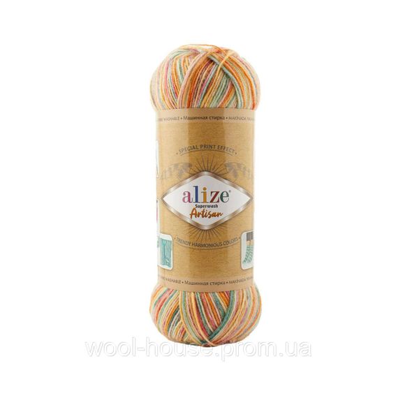 Шкарпеткова пряжа Alize Artisan Superwash, 9012