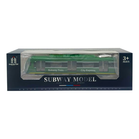 Детский игровой поезд 731-27K(Green) зеленый, светится, 23х4х5 см | Зображення 1