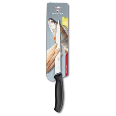 Кухонный нож Victorinox SwissClassic Filleting Flex 20 см Black (6.8713.20B) | Зображення 1