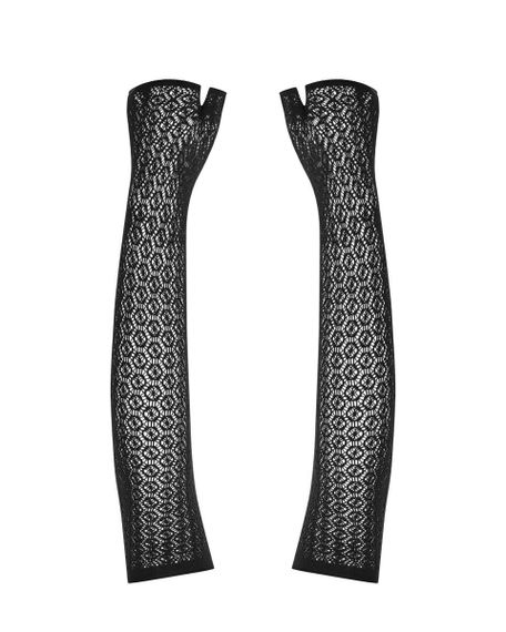 Ажурні рукавички до ліктів A772 Obsessive, чорні, One Size Sex Aura | Зображення 4