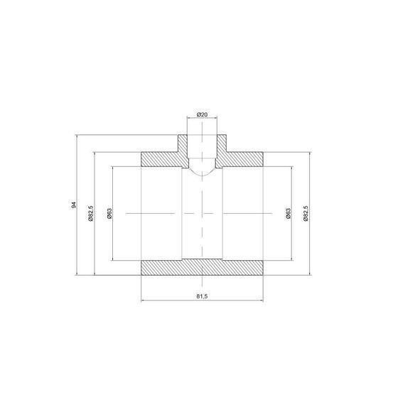 Трійник PPR Thermo Alliance 63х20х63 DSC111 | Зображення 1