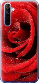 Чехол на Realme 6 Красная роза "529u-1913-17620"