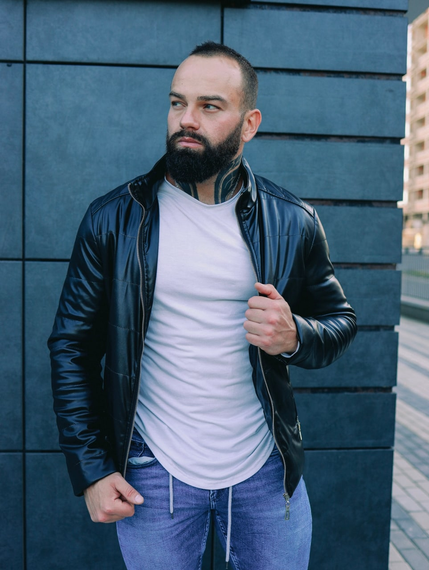 Кожанка чёрный S XL | Зображення 3