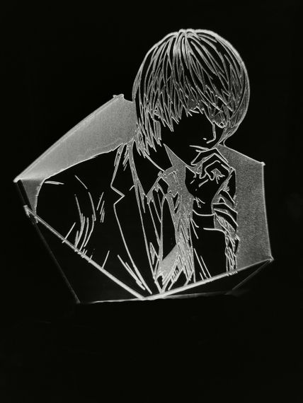 Акриловый светильник-ночник Тетрадь Смерти Лайт белый tty-n000839