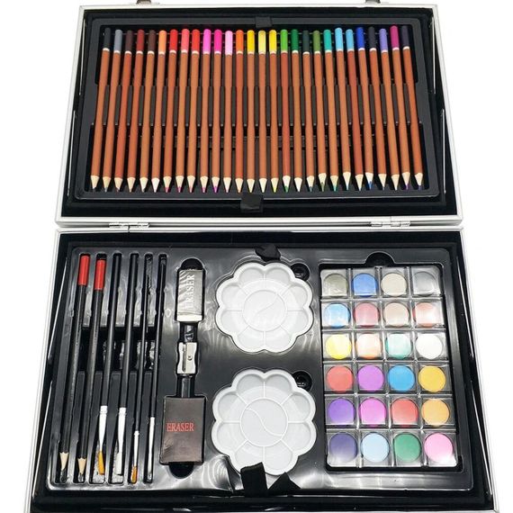 Детский набор для рисования в чемодане, 145 предметов, Голубой / Художественный набор для творчества / Набор | Зображення 2