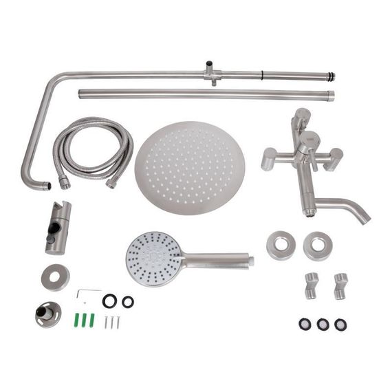 Душевая система универсальная Lidz Aria 1030 на три потребителя (с изливом) (k35) LDARI1030NKS34932 Nickel | Зображення 7