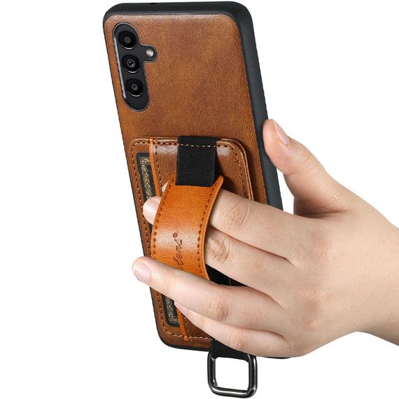 Шкіряний чохол Wallet case and straps для Samsung Galaxy A14 4G/5G Коричневий / Brown | Зображення 2