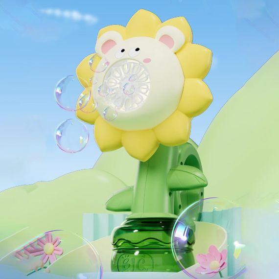 Мыльные пузыри Flower Bubble Machine BJC-5A(Bear-Yellow) со светом | Зображення 3
