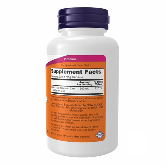 NIACINAMIDE 500mg - 100 vcaps | Зображення 1