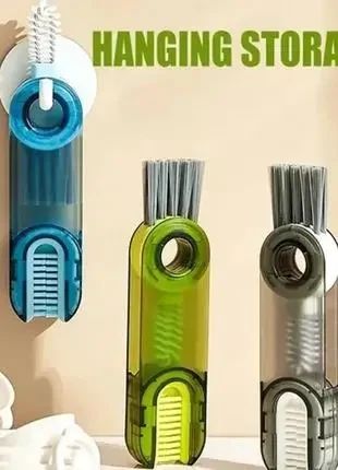 Щетка для чистки бутылок 3 в 1 инструмент для чистки U-образная BRUSH AND569 | Зображення 2