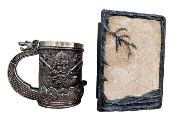 Подарунковий набір Кухоль 3D Корабель Вікінгів і Блокнот 3D «Тінь Ворона» | Зображення 1