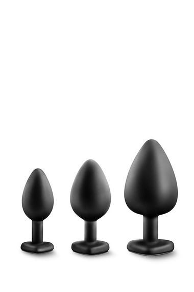 Набір анальних пробок LUXE BLING PLUGS TRAINING KIT WHITE GEMS Sex Aura | Зображення 2