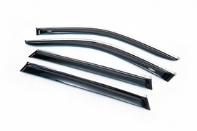 Ветровики с хром молдингом(4 шт, HIC) для Lexus GS 2005-2011 гг