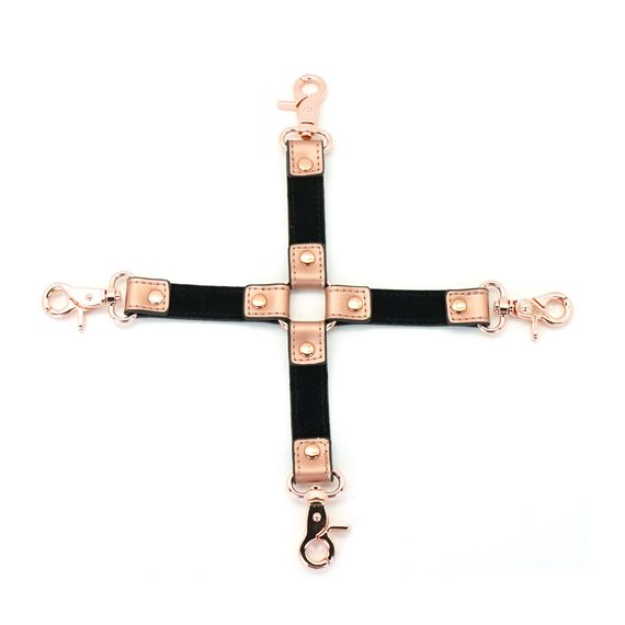 Хрестовина для фіксації Liebe Seele Rose Gold Memory Hog Tie, натуральна шкіра, рожеве золото | Зображення 1