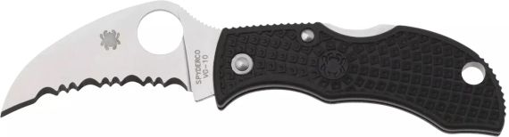 Ніж Spyderco Manbug Hawkbill VG-10 Serrated FRN Black